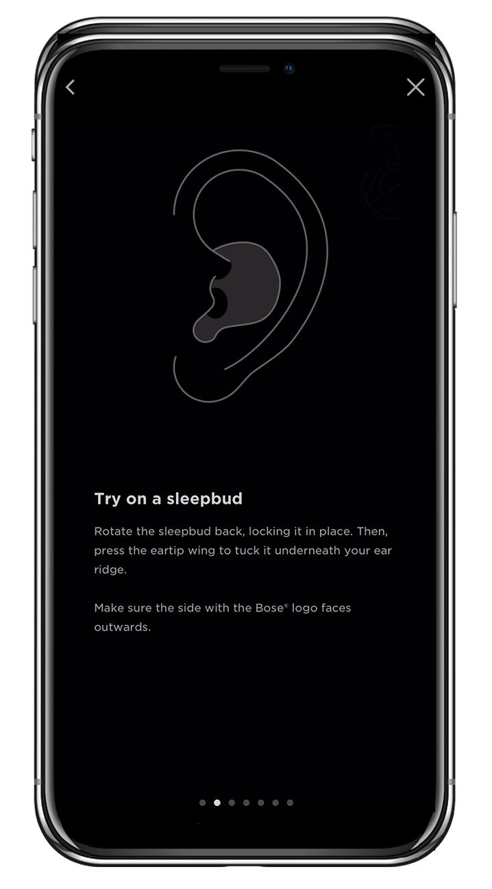 sleepbuds app setup main flow