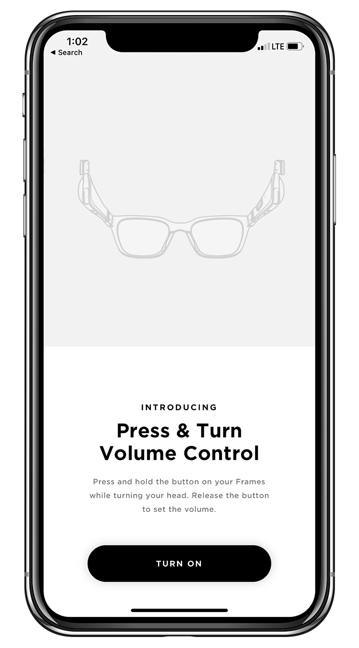 onboarding of volume control